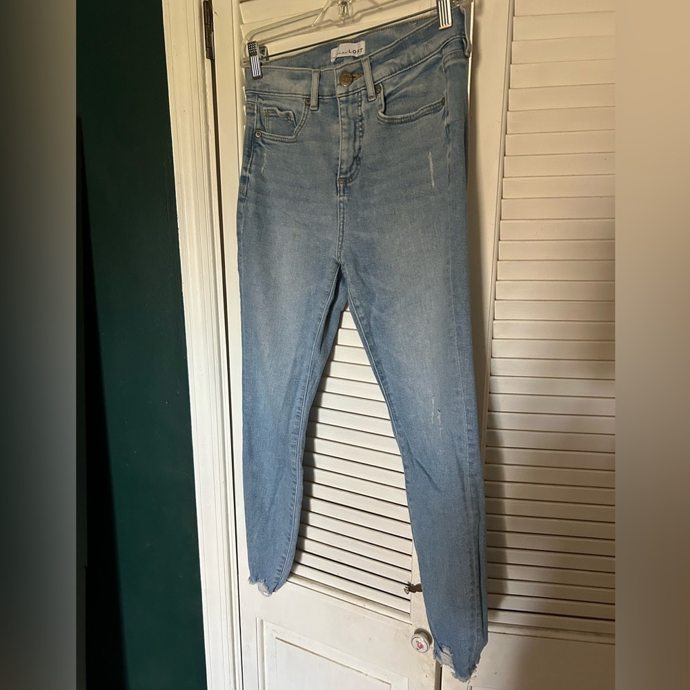 LOFT | Light Wash High Waisted Skinny Jeans